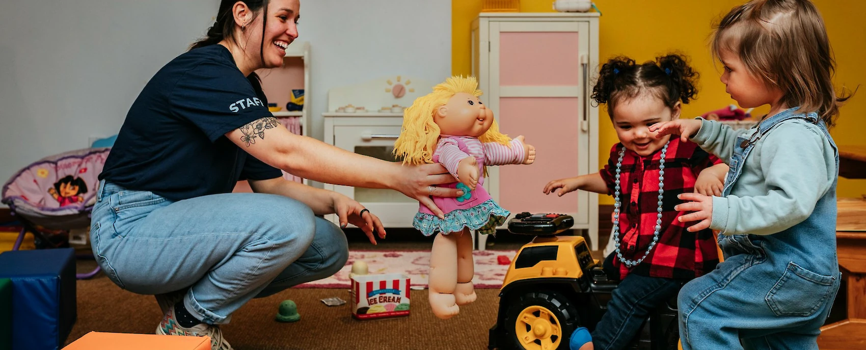 Children playing at kids’ activity center