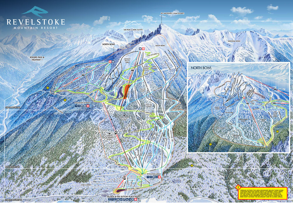 Revelstoke Mountain Resort WinterTrail Map