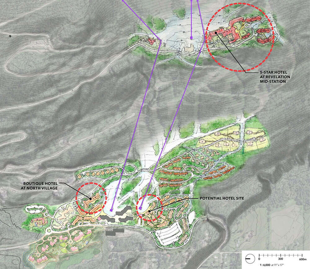 Revelstoke Mountain Resort Village Plan, concept illustration